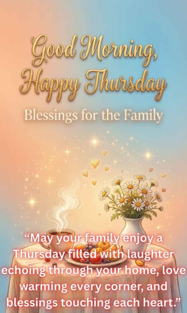 Good Morning, Happy Thursday Blessings for the Family