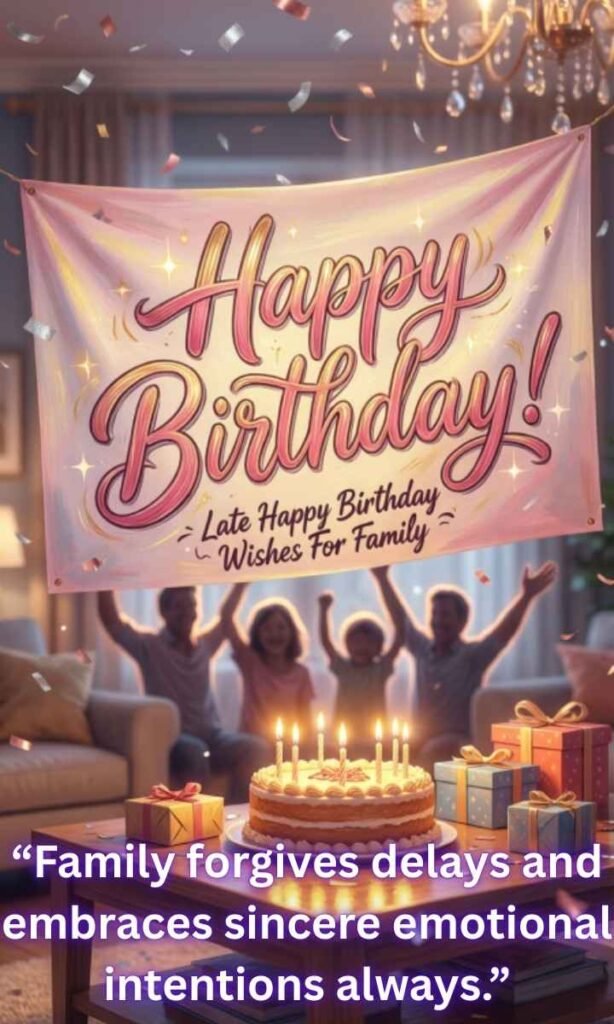 Late Happy Birthday Wishes For Family