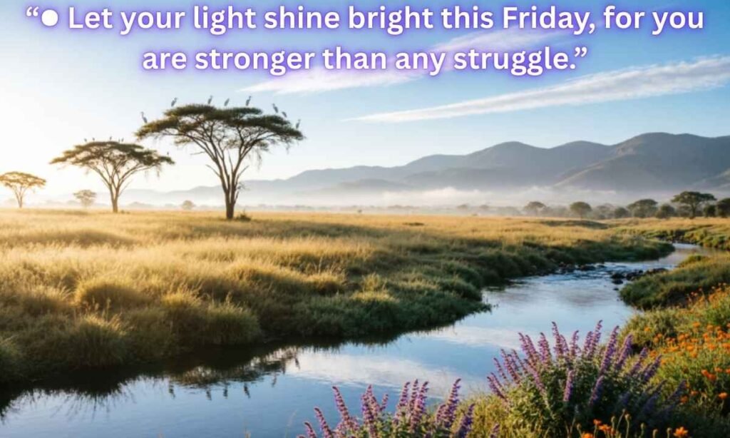Encouraging African American Friday Blessings for Positivity Image:
Let your light shine bright this Friday, for you are stronger than any struggle.