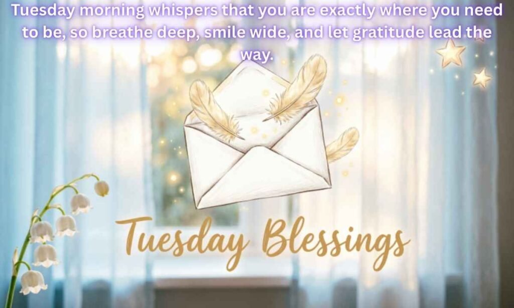 Tuesday Blessings Image:
Tuesday morning whispers that you are exactly where you need to be, so breathe deep, smile wide, and let gratitude lead the way.