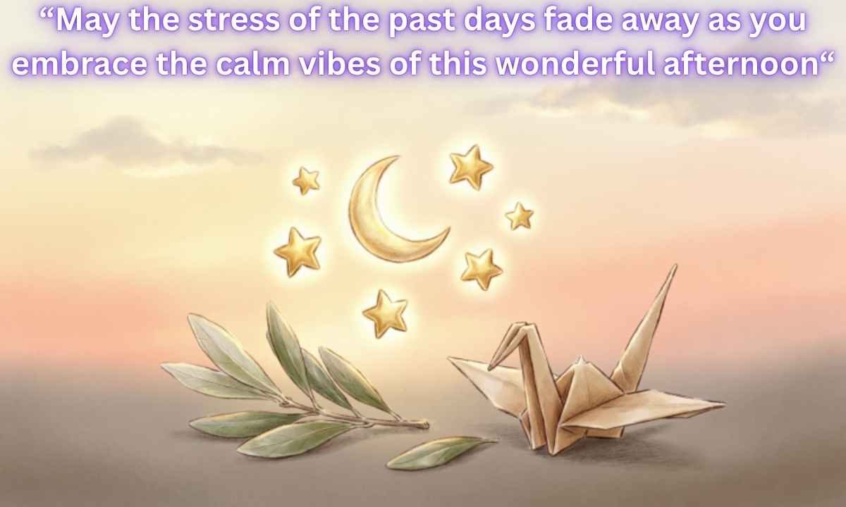 Best Friday Blessings Image: “May the stress of the past days fade away as you embrace the calm vibes of this wonderful afternoon“