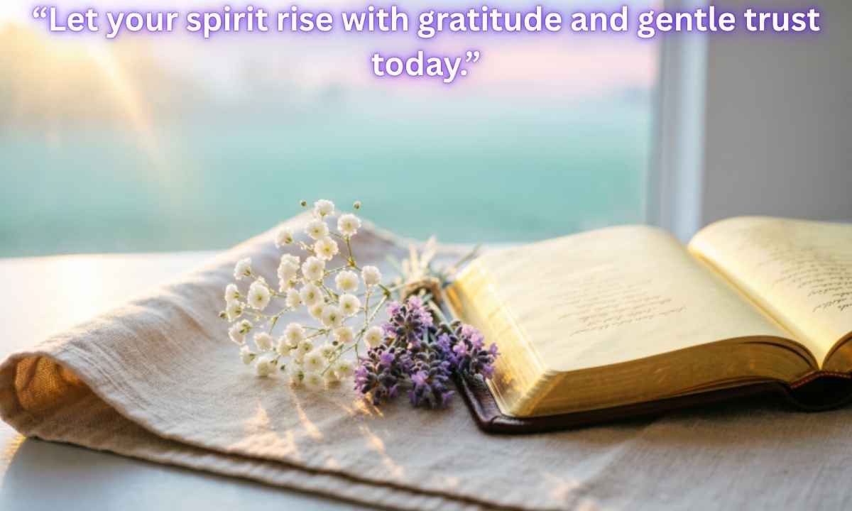 Blessed Wednesday Morning Prayers Image: Let your spirit rise with gratitude and gentle trust today.